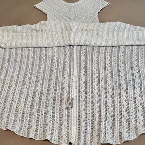 Alaïa Crochet Dress (White) Knitted in corded cotton/nylon and stretch viscose